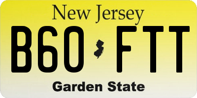 NJ license plate B60FTT