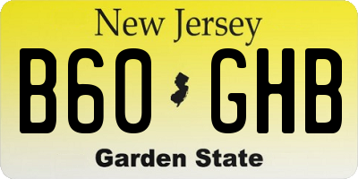 NJ license plate B60GHB