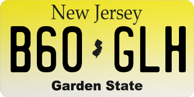NJ license plate B60GLH