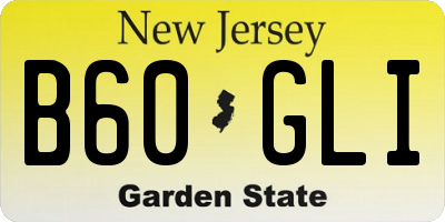 NJ license plate B60GLI