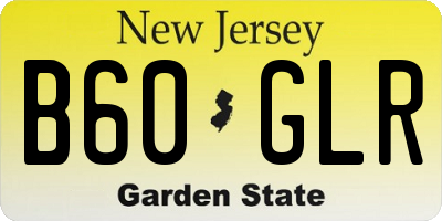 NJ license plate B60GLR