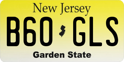 NJ license plate B60GLS
