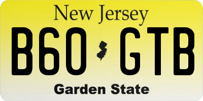 NJ license plate B60GTB