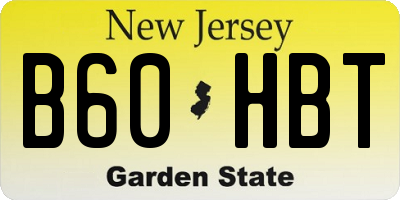 NJ license plate B60HBT