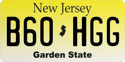 NJ license plate B60HGG