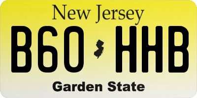 NJ license plate B60HHB