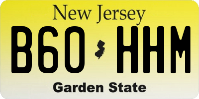 NJ license plate B60HHM