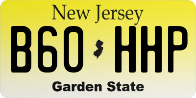 NJ license plate B60HHP
