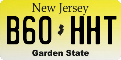NJ license plate B60HHT