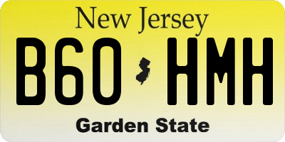 NJ license plate B60HMH