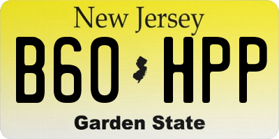 NJ license plate B60HPP