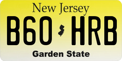 NJ license plate B60HRB