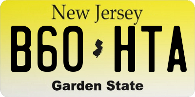 NJ license plate B60HTA