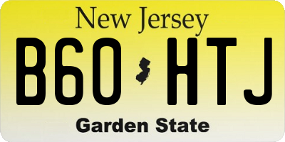 NJ license plate B60HTJ