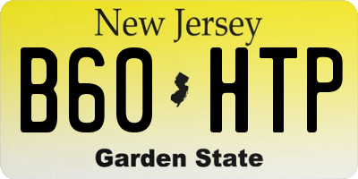 NJ license plate B60HTP