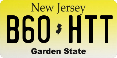 NJ license plate B60HTT