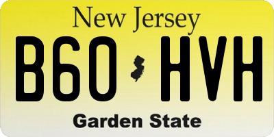NJ license plate B60HVH