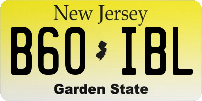 NJ license plate B60IBL