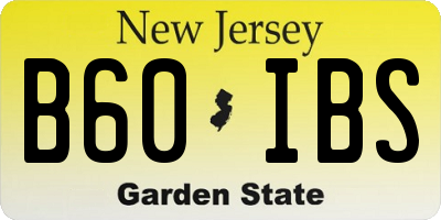 NJ license plate B60IBS