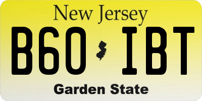 NJ license plate B60IBT