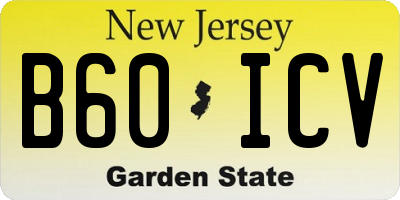 NJ license plate B60ICV