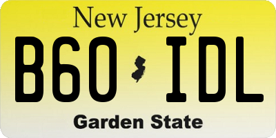 NJ license plate B60IDL