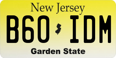 NJ license plate B60IDM