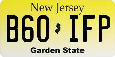 NJ license plate B60IFP
