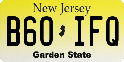 NJ license plate B60IFQ