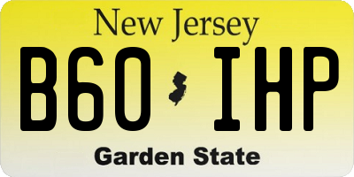 NJ license plate B60IHP