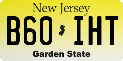 NJ license plate B60IHT