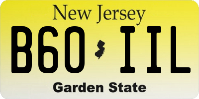 NJ license plate B60IIL