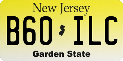 NJ license plate B60ILC