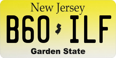 NJ license plate B60ILF