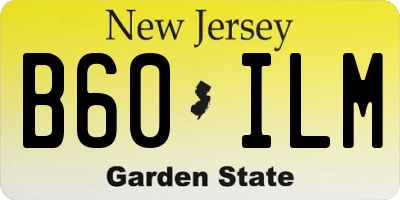 NJ license plate B60ILM