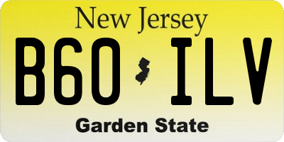 NJ license plate B60ILV