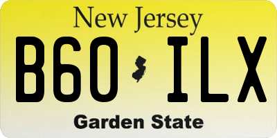 NJ license plate B60ILX