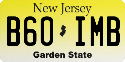 NJ license plate B60IMB