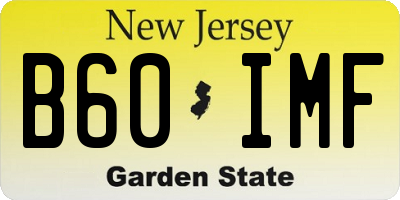 NJ license plate B60IMF