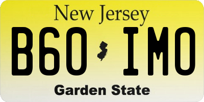 NJ license plate B60IMO