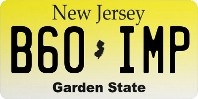 NJ license plate B60IMP