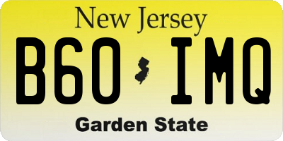 NJ license plate B60IMQ