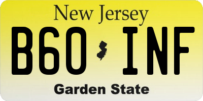 NJ license plate B60INF