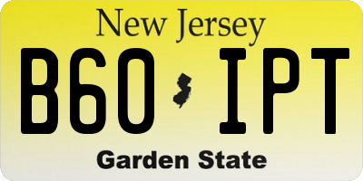NJ license plate B60IPT