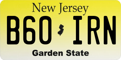 NJ license plate B60IRN