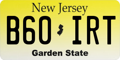 NJ license plate B60IRT