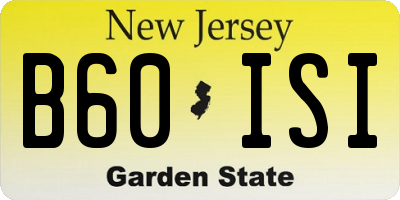 NJ license plate B60ISI