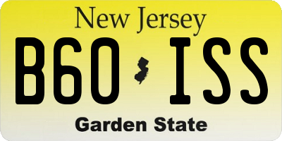 NJ license plate B60ISS