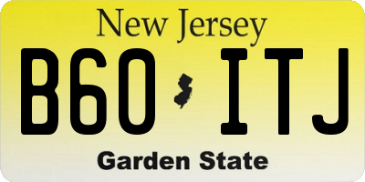NJ license plate B60ITJ