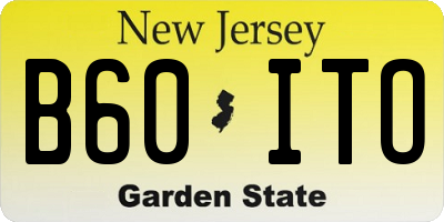 NJ license plate B60ITO